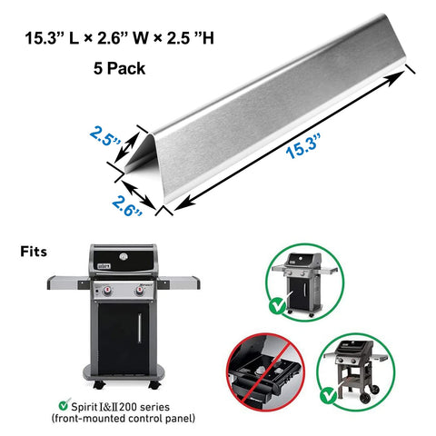 Uniflasy barras junto a regla para comparar tamaño 15.3", ajuste exacto Weber