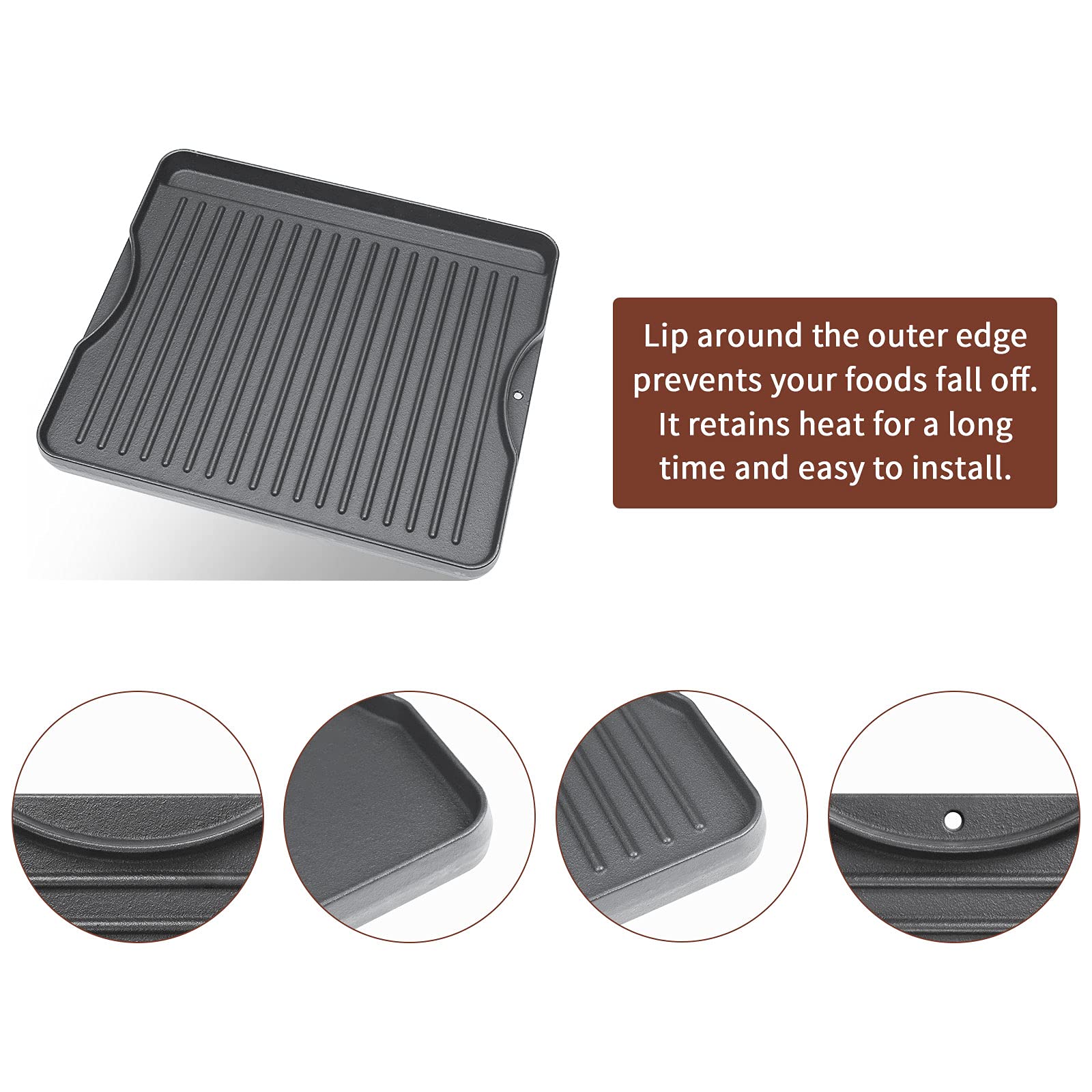 Plancha Uniflasy montada en estufa Camp Chef en uso para cocina al aire libre