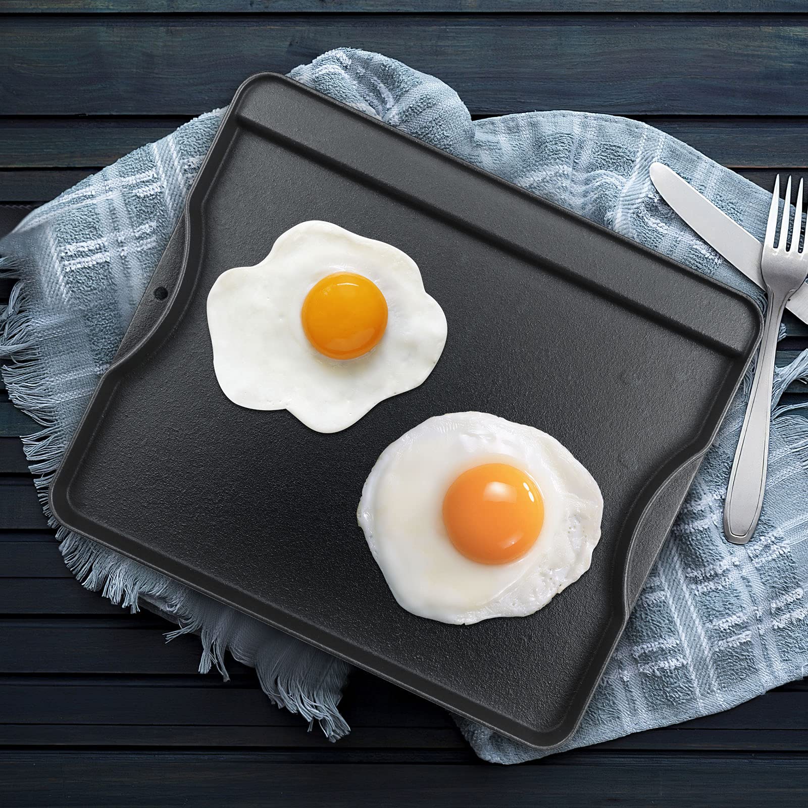 Etiqueta de la plancha Uniflasy pre-sazonada lista para usar que aporta sabor