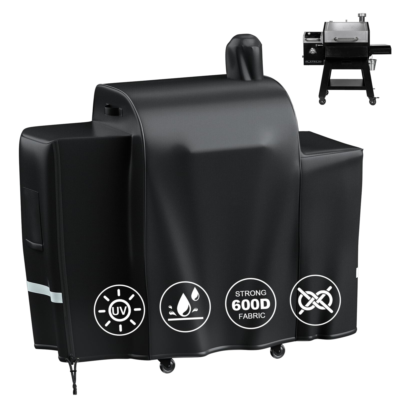 Uniflasy funda frontal para Pit Boss Platinum Laredo 1000 que protege contra lluvia