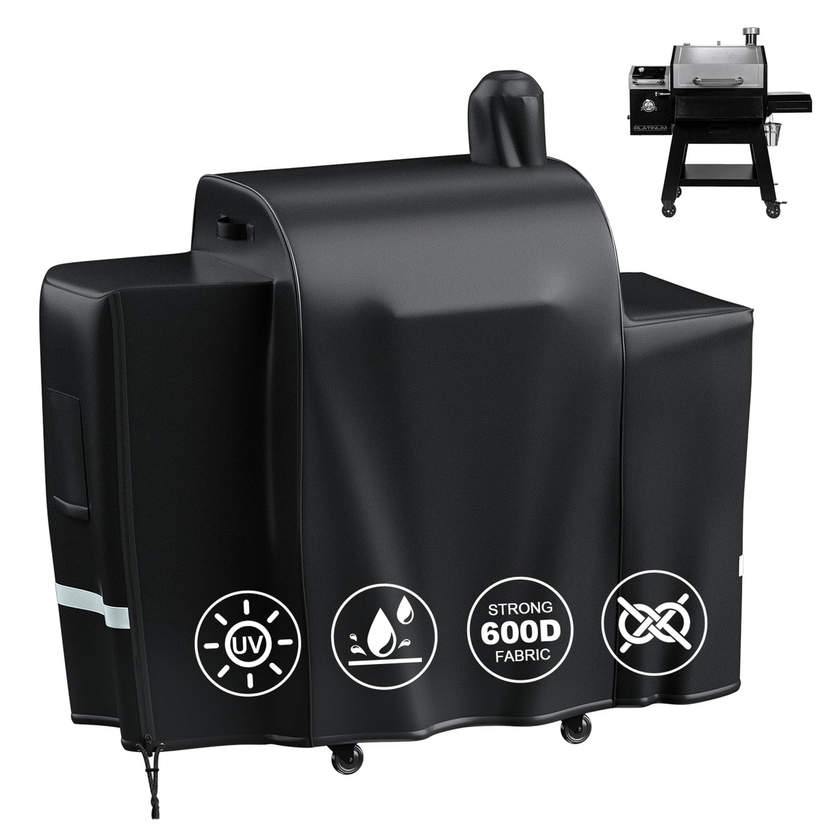 Uniflasy funda frontal para Pit Boss Platinum Laredo 1000 que protege contra lluvia