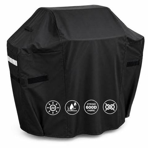 Uniflasy funda frontal cubriendo Weber Spirit 200, protege contra lluvia