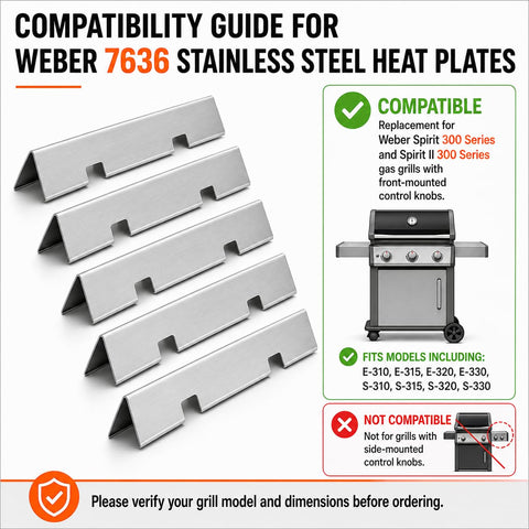 Uniflasy barras instaladas en Weber Spirit 300 mostrando ajuste preciso