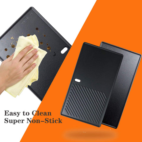 cara acanalada Uniflasy marcando un steak para mejor sellado