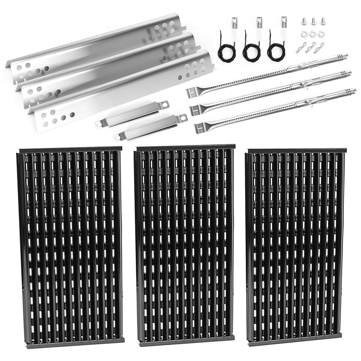 Uniflasy frontal del kit empaquetado mostrando piezas y ajuste compatible