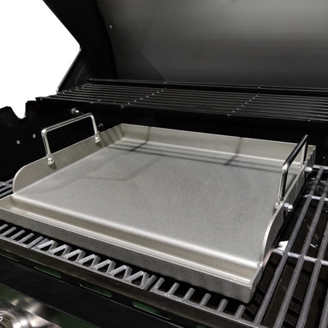 Uniflasy plancha en mesa con desayuno estilo teppanyaki servido