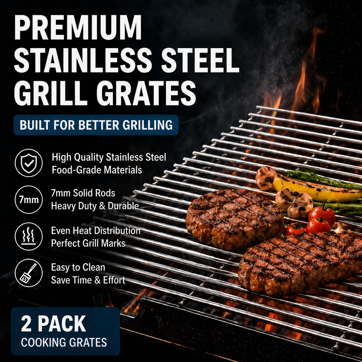 Uniflasy rejillas instaladas en Weber Spirit para marcas de asado óptimas