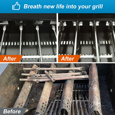 Uniflasy piezas instaladas en parrilla Char-Broil, rendimiento restaurado