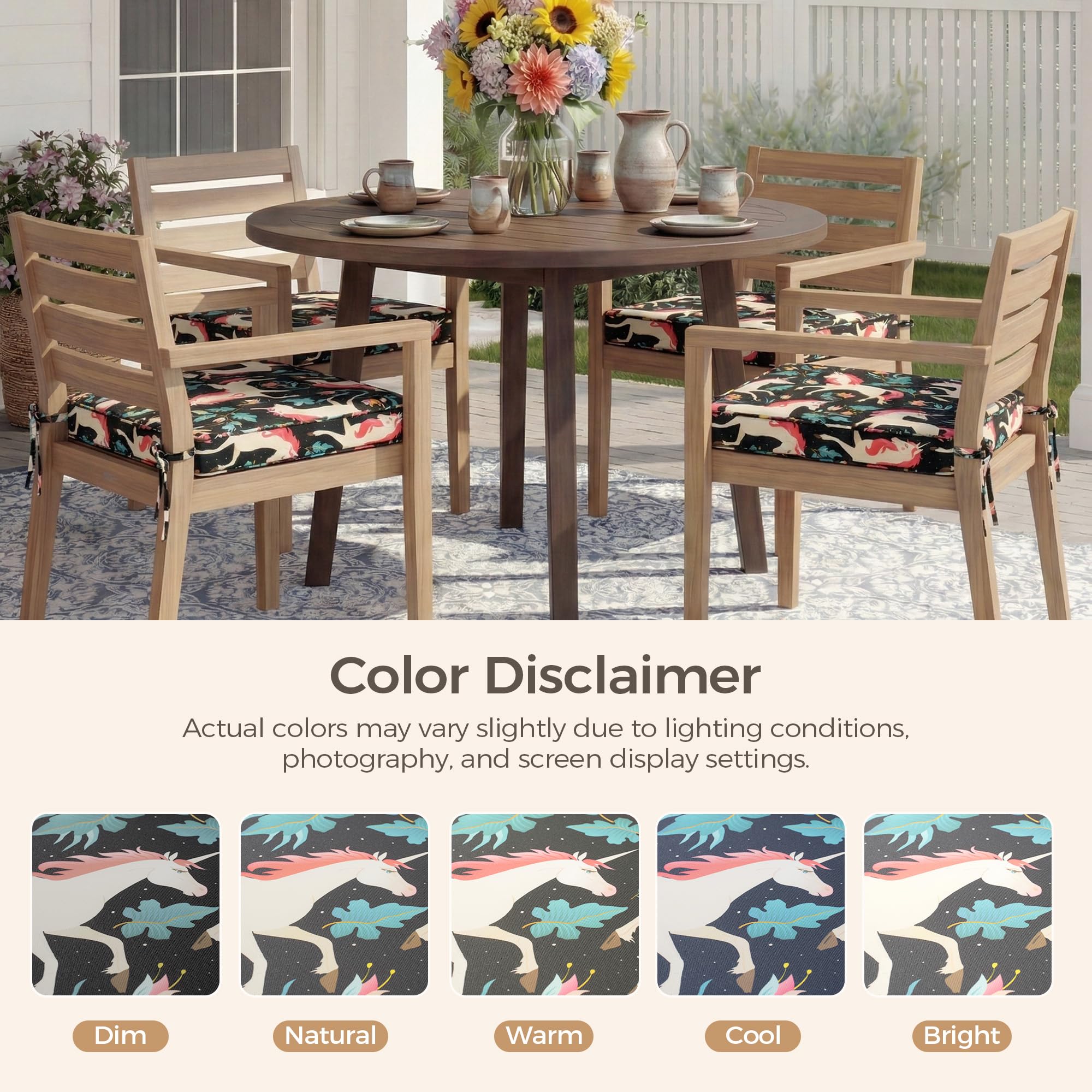 UNIKOME conjunto de cojines en ambiente jardín, estilo y comodidad exterior