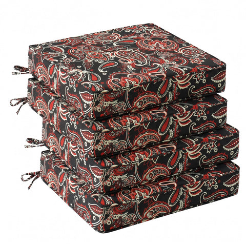 UNIKOME cojines pack frontal mostrando estampado rojo paisley y beneficio estético