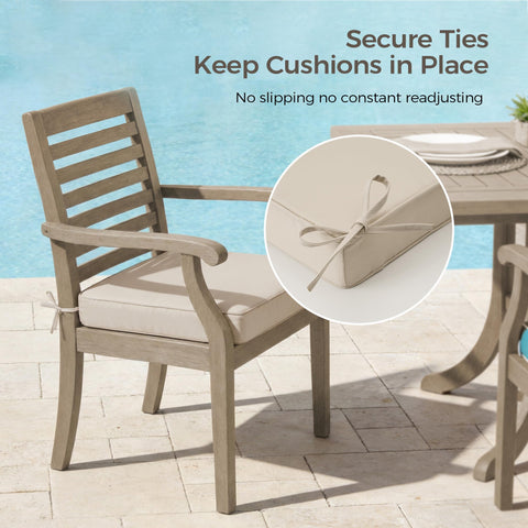 UNIKOME set de 4 cojines en mesa de patio mejora el confort y la apariencia