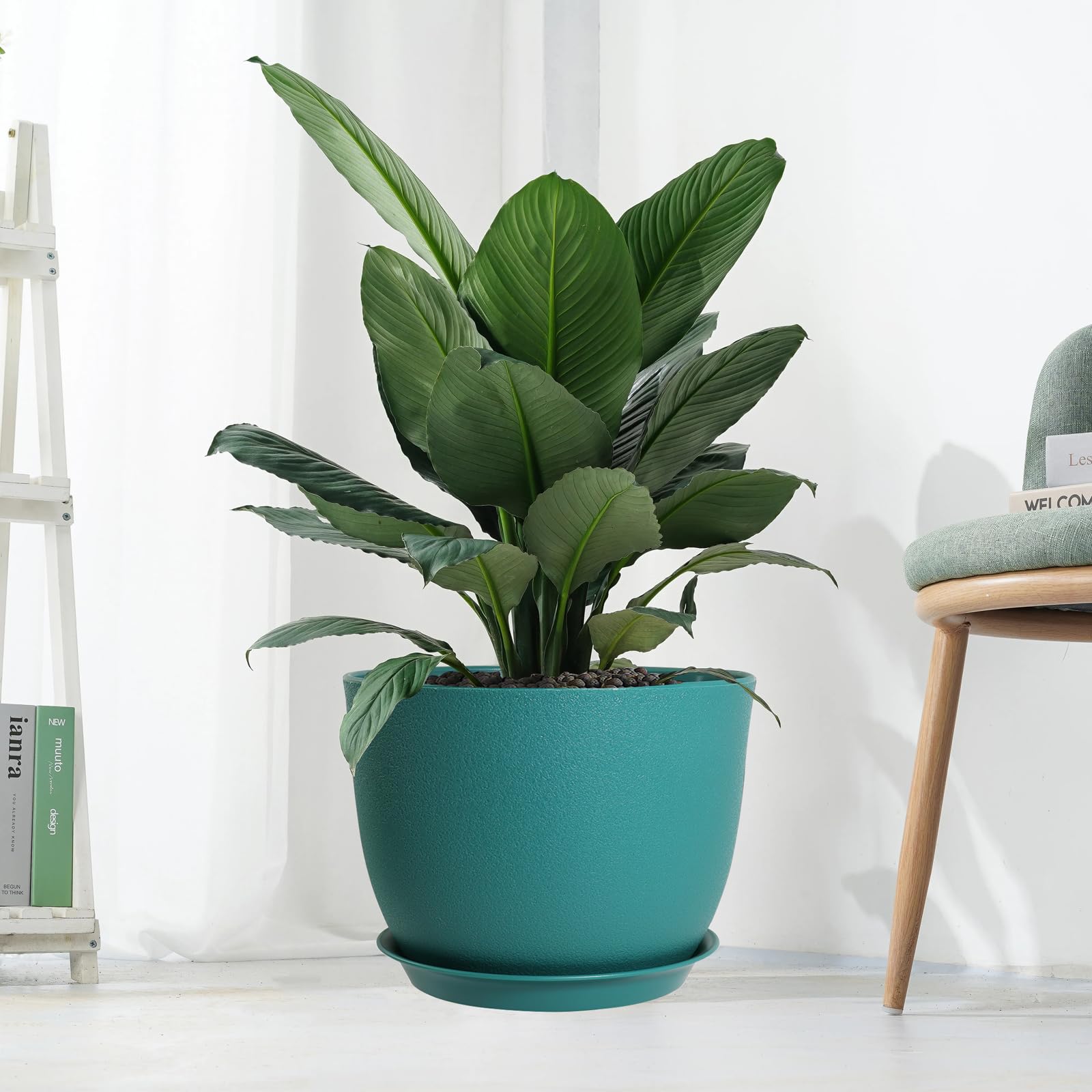 UOUZ moteado verde detalle estético que aporta calidez decorativa
