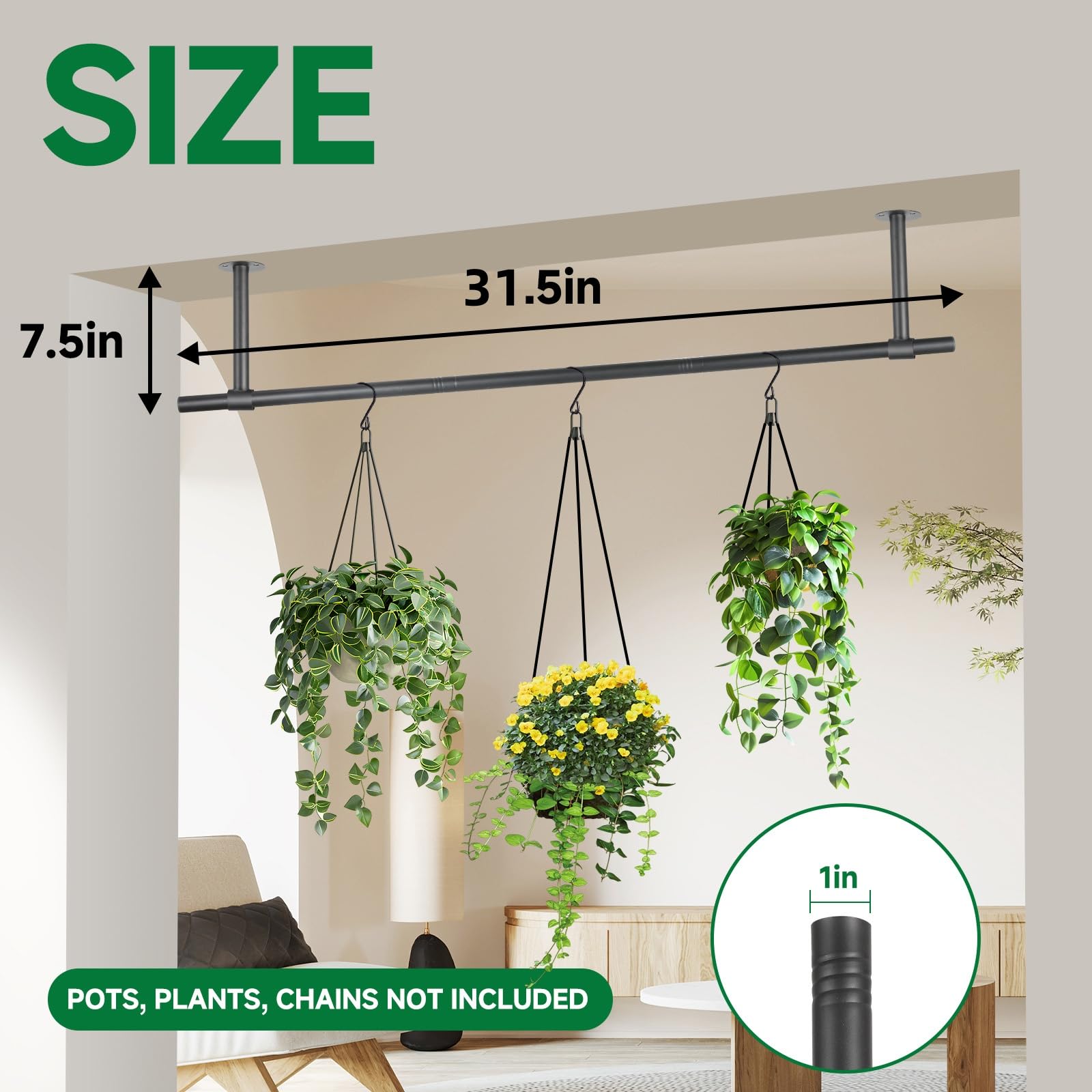 Uoveya montaje en ventana con macetas para optimizar espacio vertical