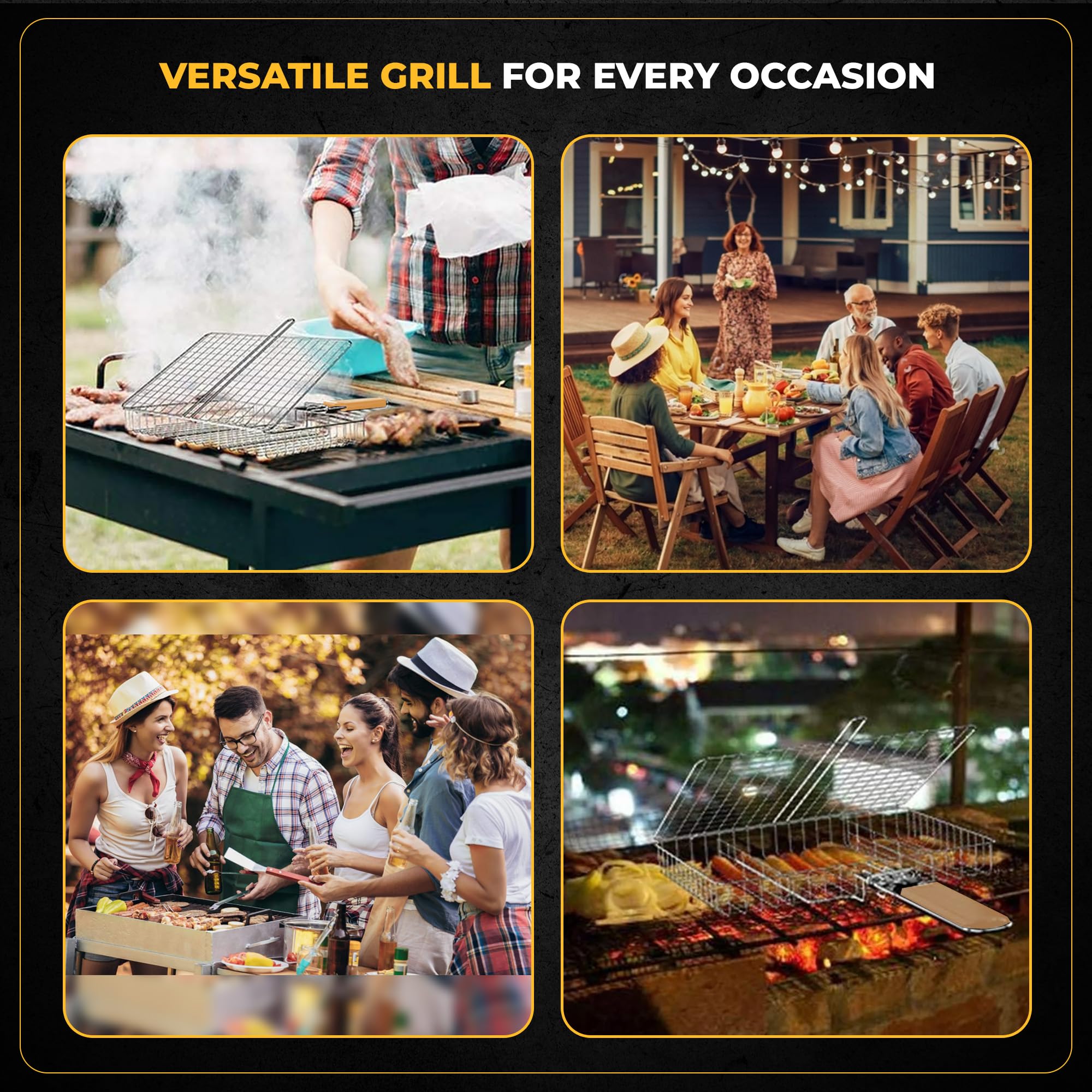 upgrillz paquete con 50 brochetas y pincel listo para usar