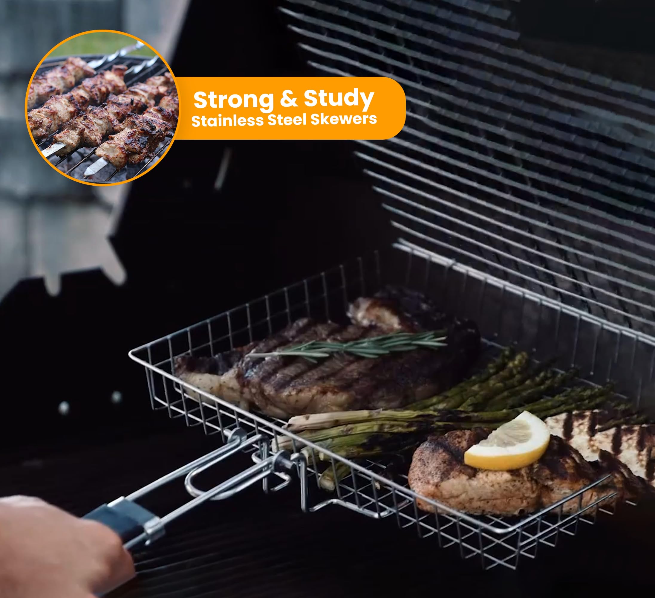 upgrillz pinchos pincel y funda incluidos para ahorrar y transportar