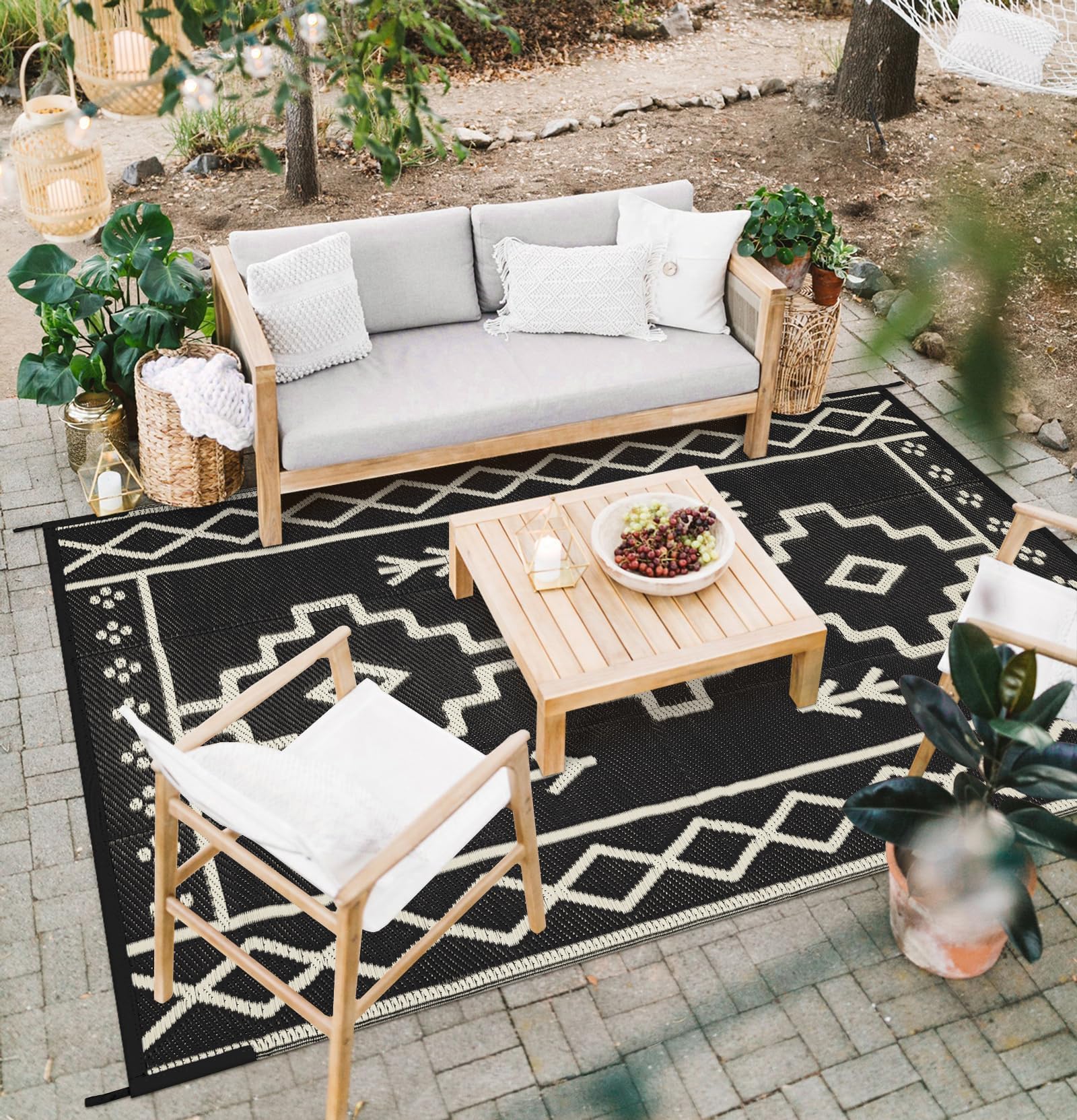 Uphome escala 6x9 ft comparada con muebles para visualizar tamaño
