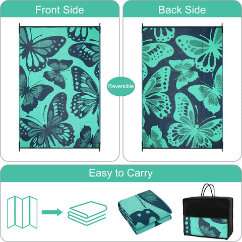 Uphome reverso con diseño de mariposa reversible decorativo