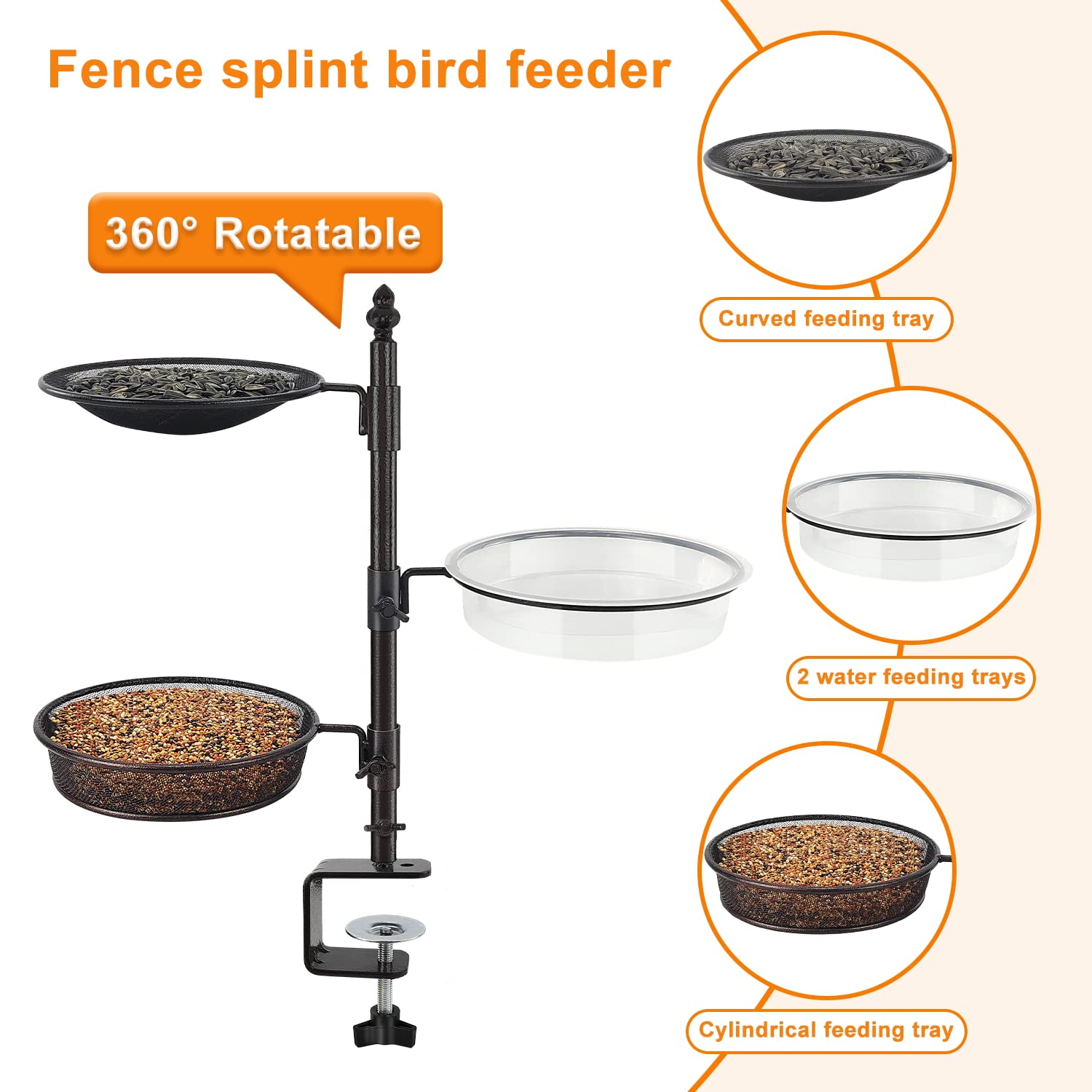 Urban Deco bandeja plástica usada como baño para aves, facilita limpieza