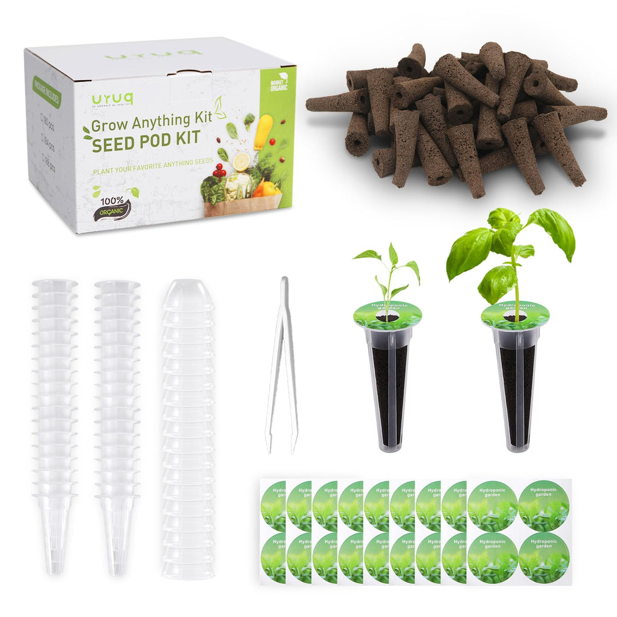 URUQ kit frontal con todas las piezas, organizado y listo para iniciar cultivos