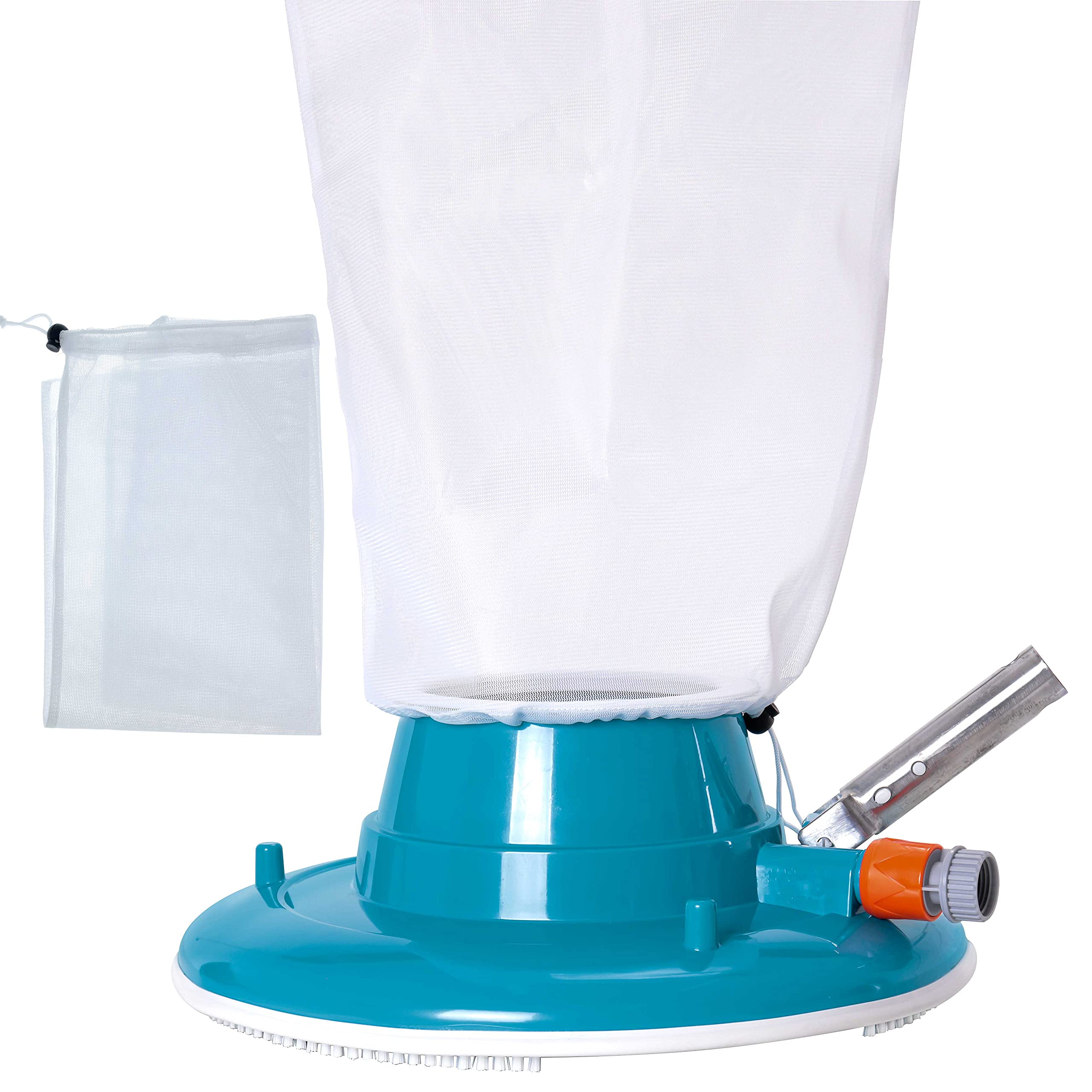 U.S. Pool Supply aspiradora frontal 15" mostrando cuerpo ABS y tamaño
