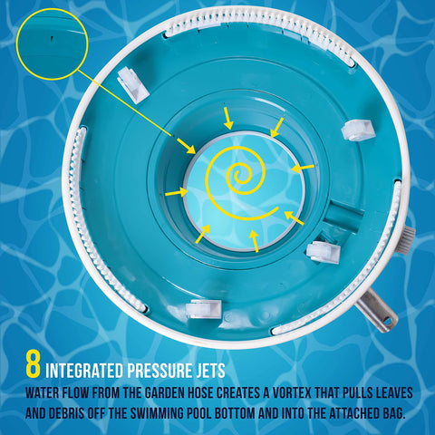 U.S. Pool Supply ruedas 360° para maniobra suave y control en fondo
