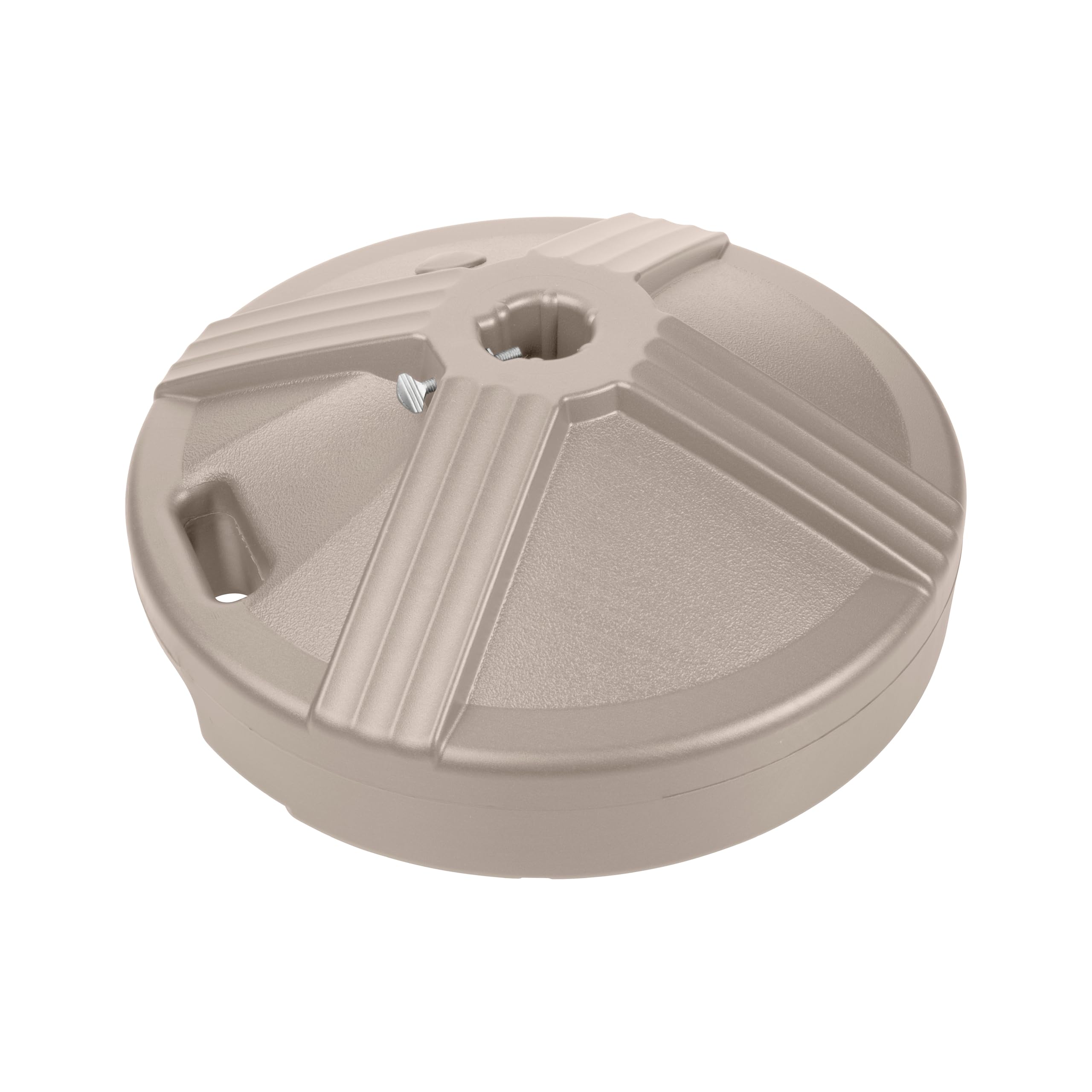 US Weight vista frontal de la base beige con acabado resistente
