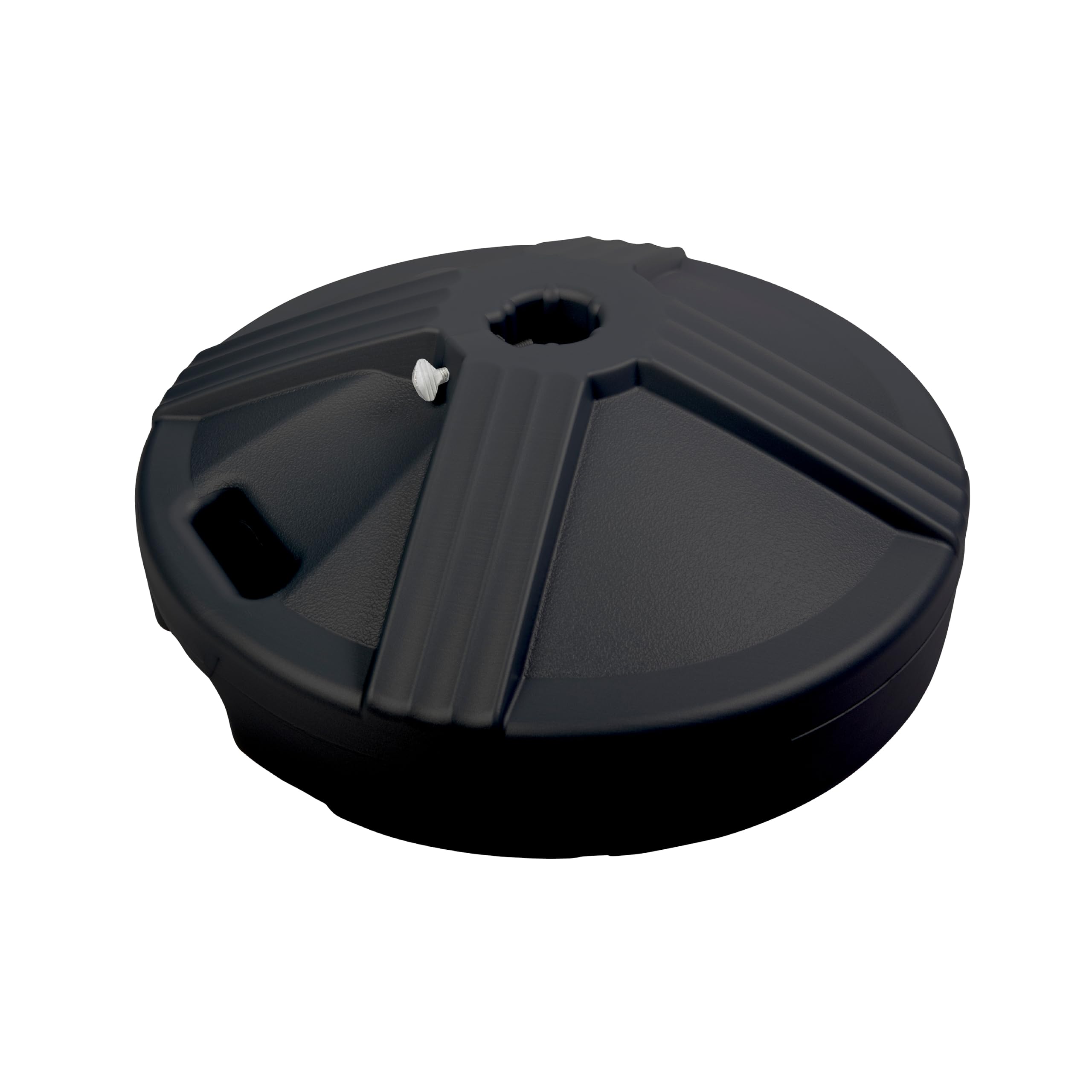 US Weight vista frontal de la base negro, estabilidad y durabilidad