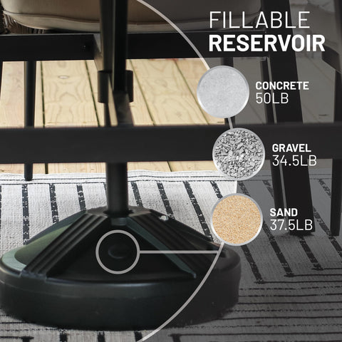 US Weight detalle de textura del polímero, resistencia UV mostrada