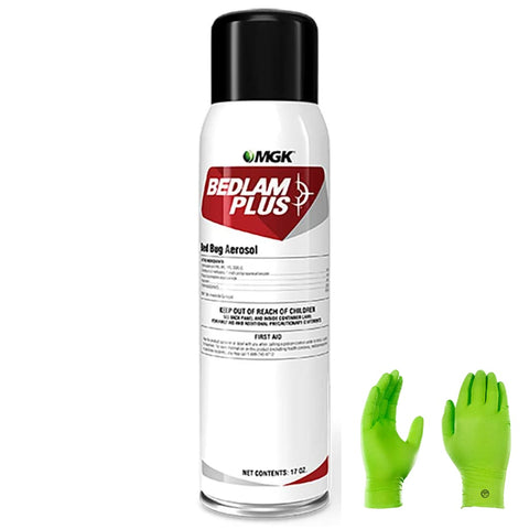 USA Supply Bedlam Plus vista frontal con etiqueta clara y tamaño de 17 oz, para control rápido