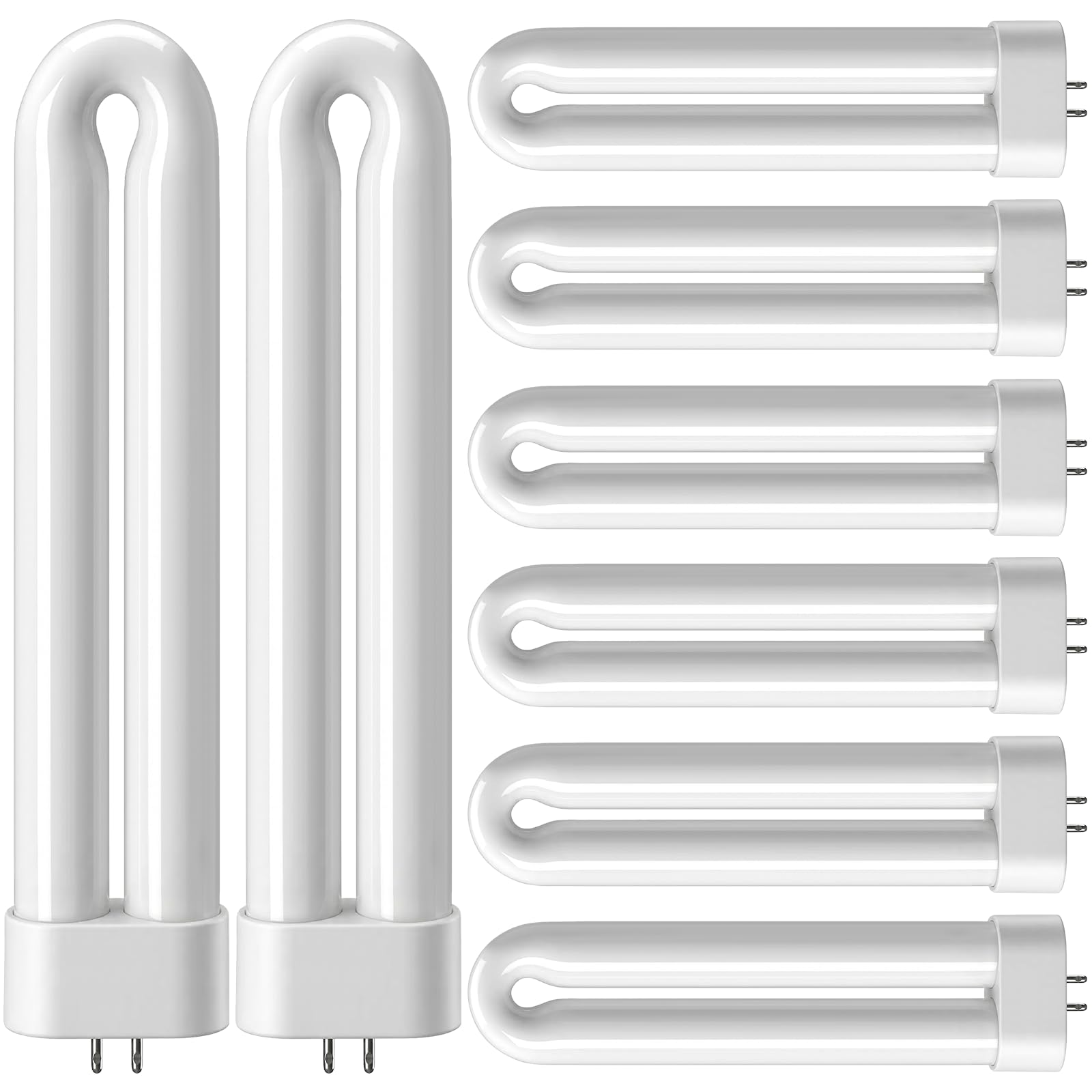 USKICH bombilla U 15W frontal mostrando forma y luz UV útil