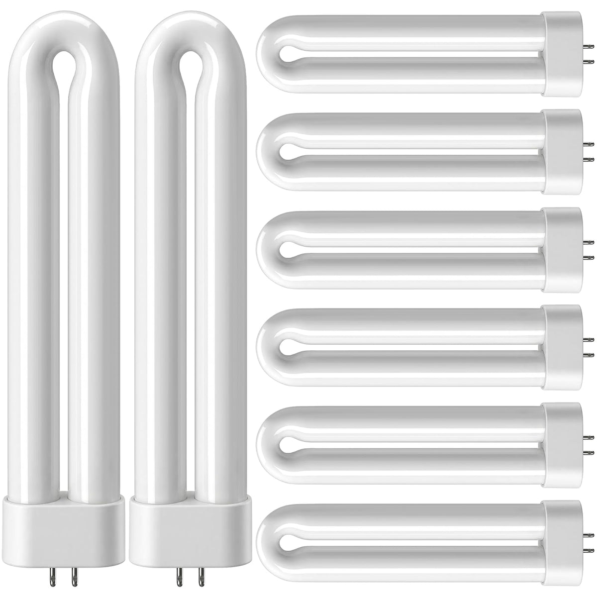 USKICH bombilla U 15W frontal mostrando forma y luz UV útil