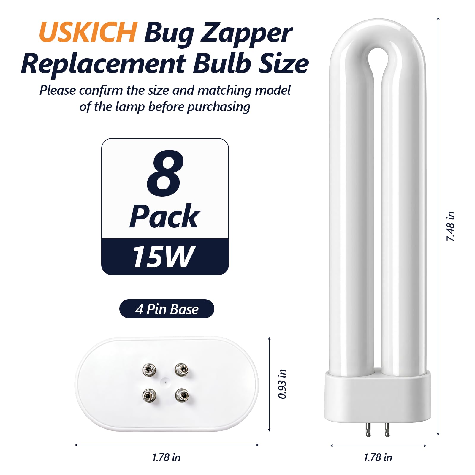 USKICH detalle base 4-pin para conexión segura y estable
