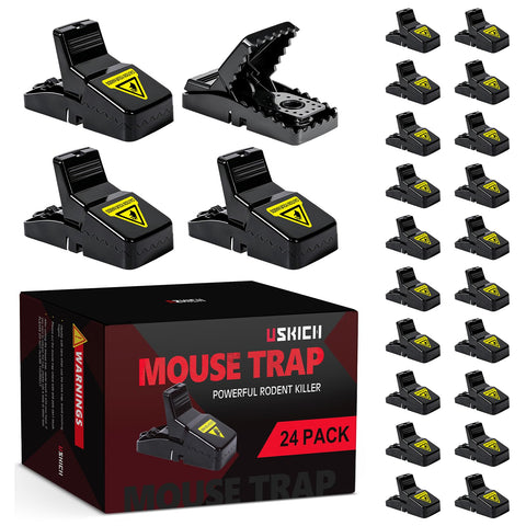 USKICH embalaje frontal mostrando 24 trampas, ideal para control doméstico
