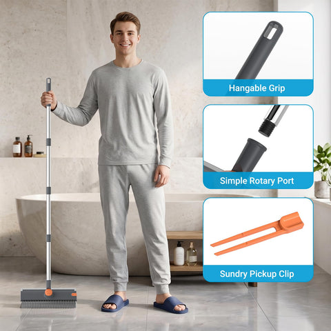 UTBAMST cepillo en uso frotando pared y piso de piscina con eficacia