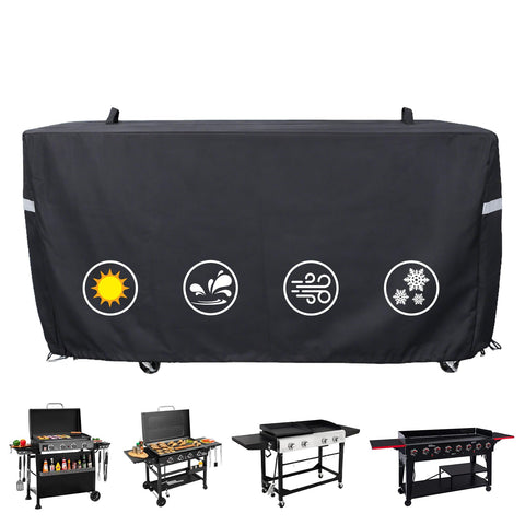 Utheer funda para parrilla vista frontal protegiendo la parrilla