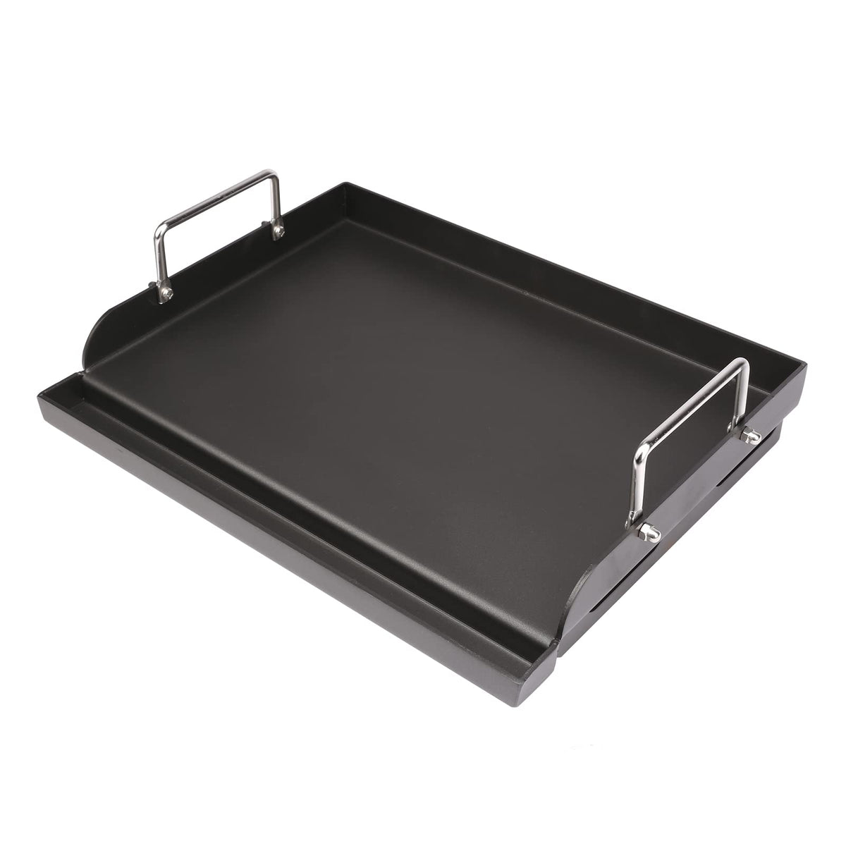 Utheer plancha frontal con empaque mostrando dimensiones y aspecto resistente