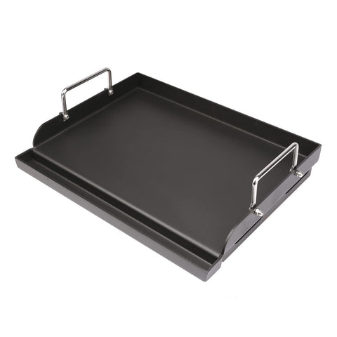 Utheer plancha frontal con empaque mostrando dimensiones y aspecto resistente