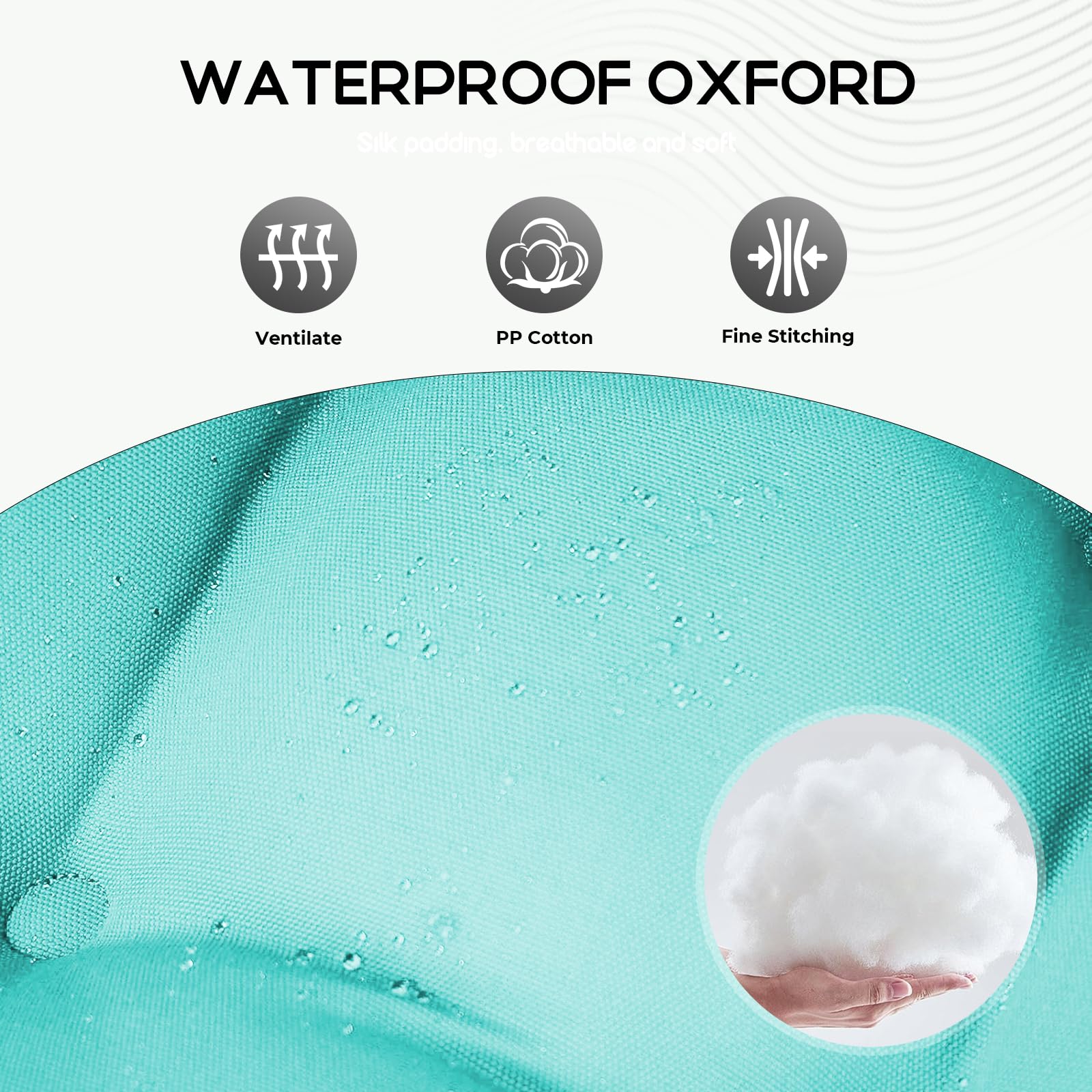 Uthem primer plano textura funda repelente al agua y acabado resistente