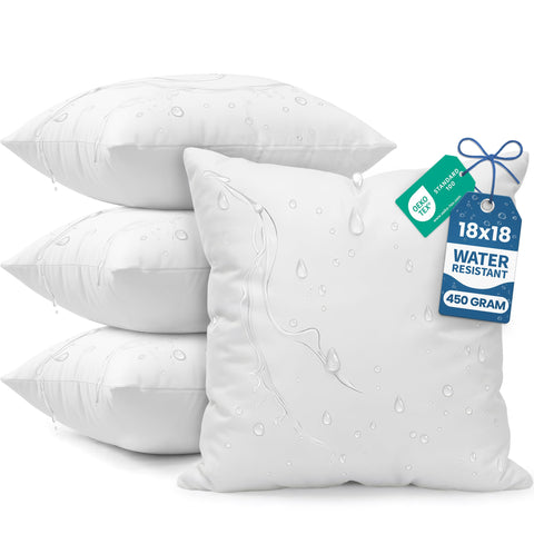 Utopia Bedding vista frontal del cojín empaquetado, acabado blanco atractivo