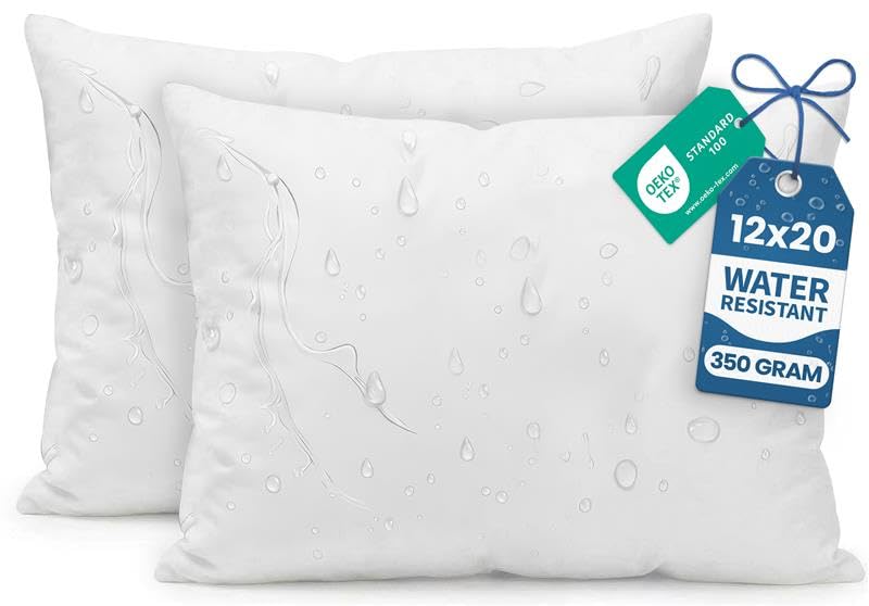 Utopia Bedding cojines pack frontal mostrando color blanco y forma rectangular