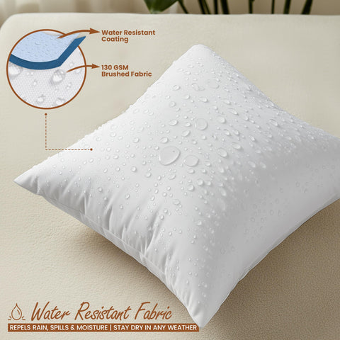 Utopia Bedding cojín colocado en sofá ofreciendo soporte lumbar cómodo