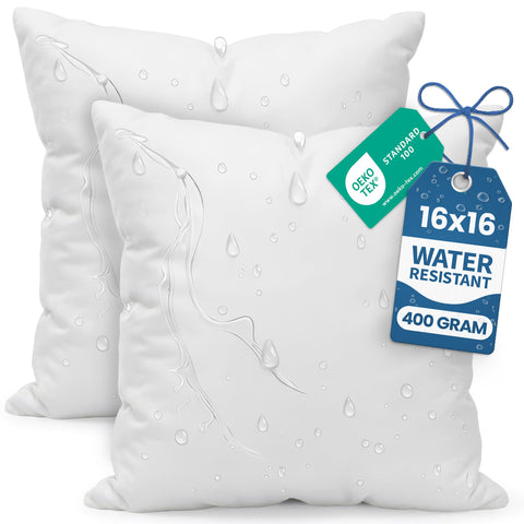 Utopia Bedding vista frontal del pack de 2 mostrando diseño blanco y protección