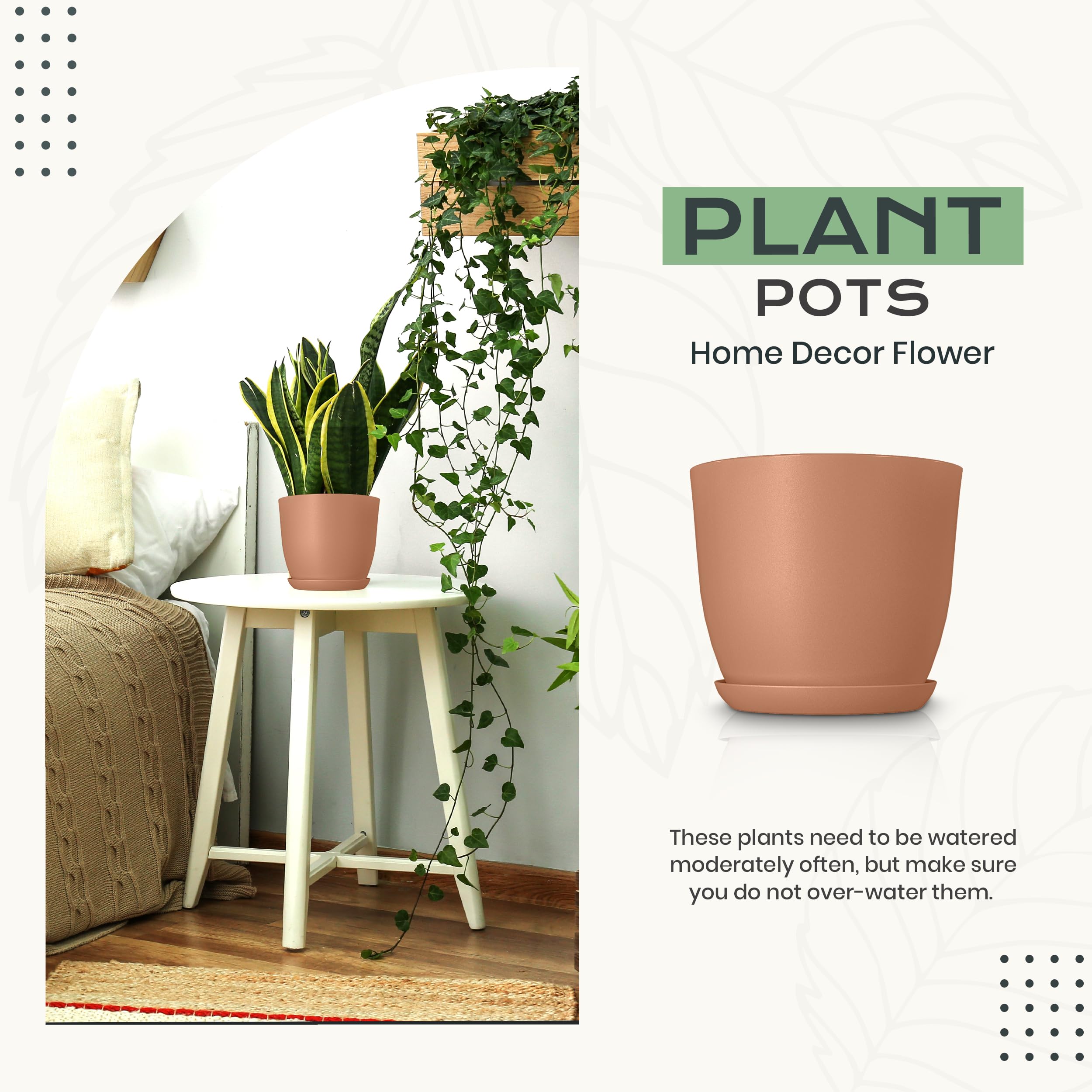 Utopia Home plato y sistema de drenaje con tapón extraíble, evita sobresaturación