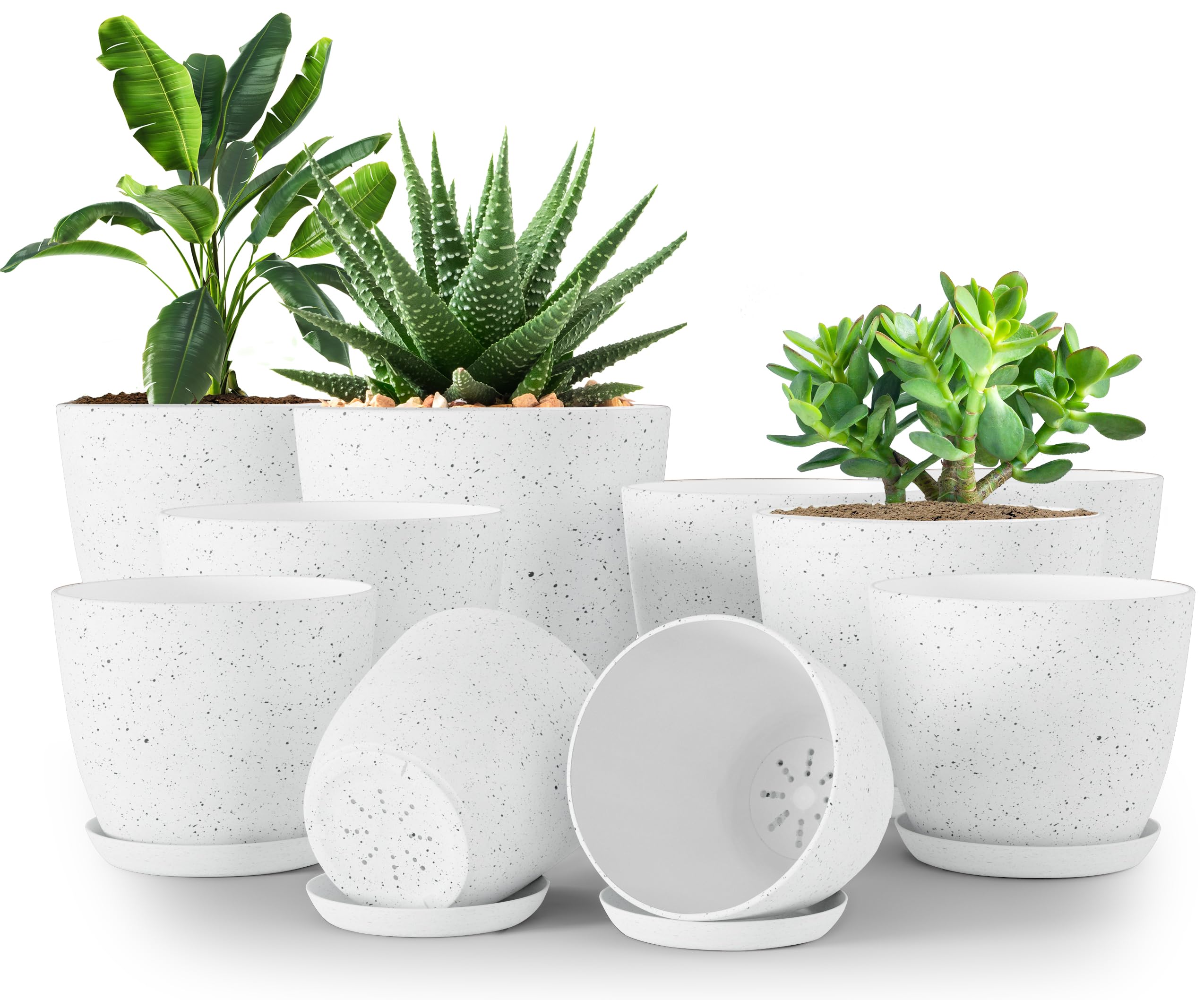 Utopia Home maceta spotty gris frontal mostrando diseño y forma, mejora la decoración