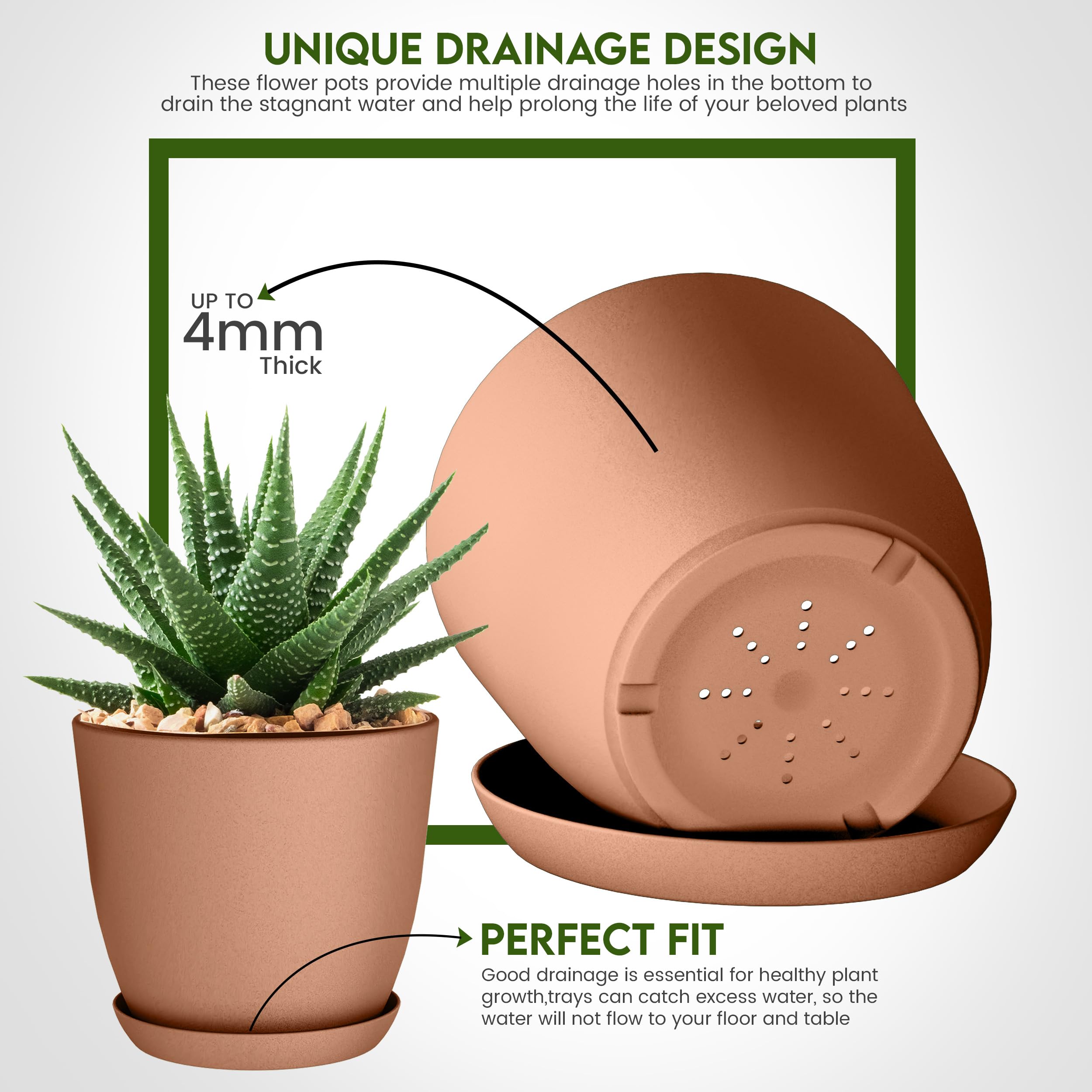 Utopia Home plato y tapón de drenaje en primer plano para control de humedad