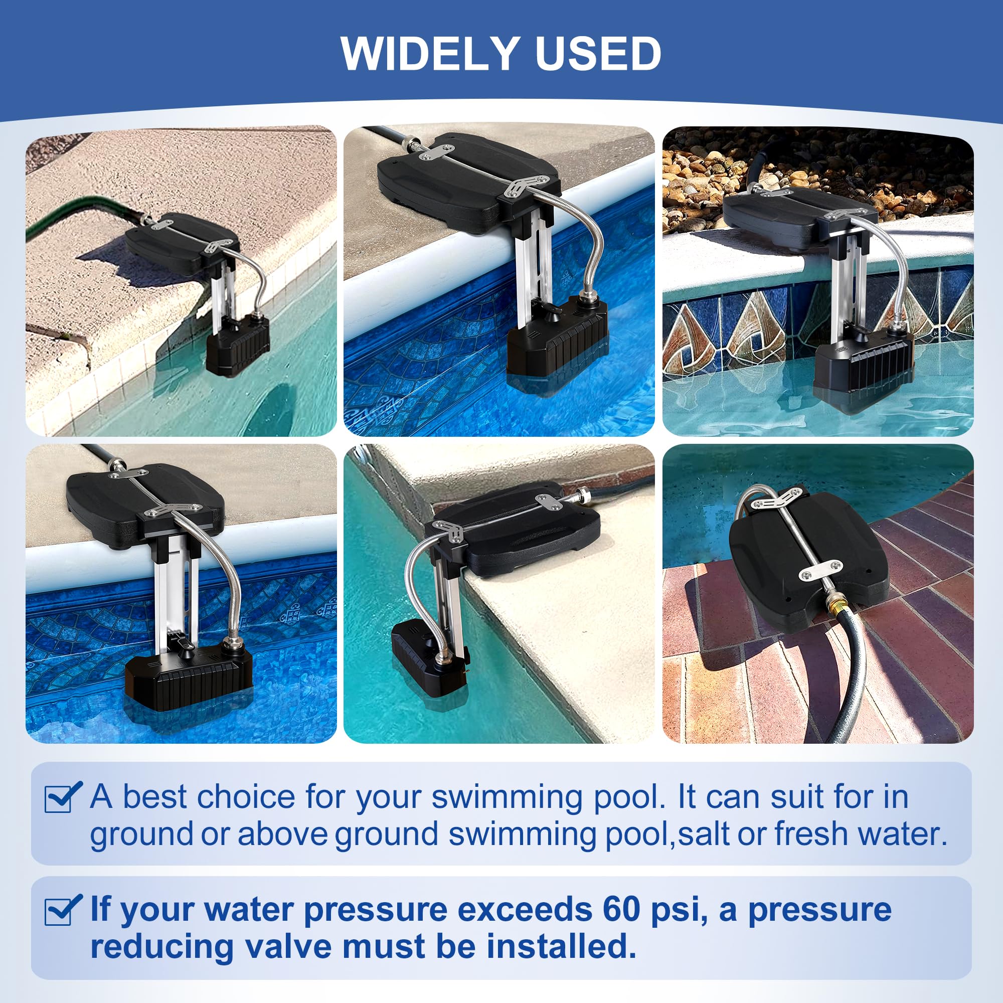 uueeGo en piscina elevada mantiene agua constante