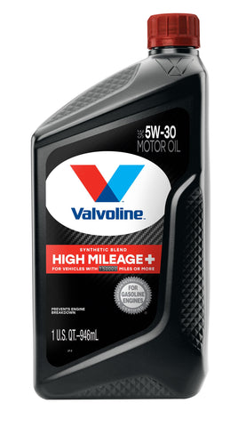 Valvoline etiqueta técnica cercana destacando especificaciones SAE 5W-30 y certificaciones