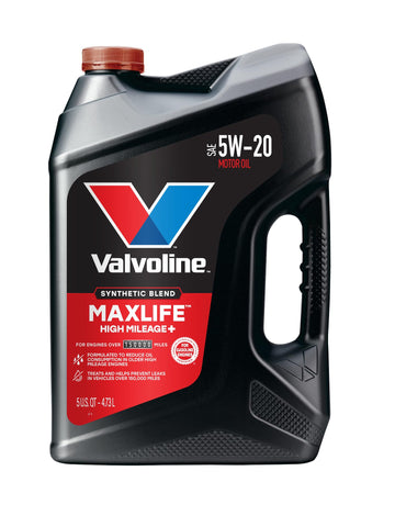 Valvoline botella frontal mostrando diseño y protección para motores altos kilómetros