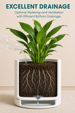 vancasso maceta grande con planta, ideal para crecimiento saludable