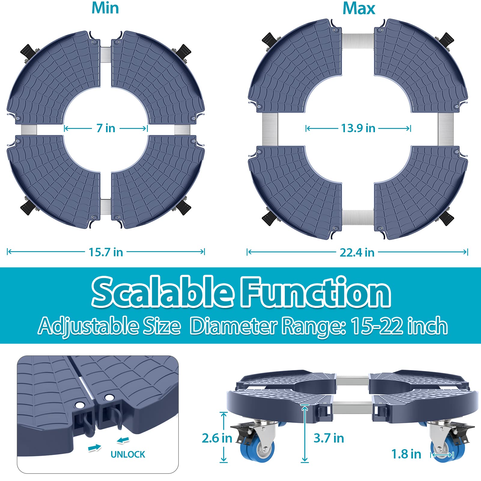 VANCASTLE primer plano del panel ABS con textura antideslizante